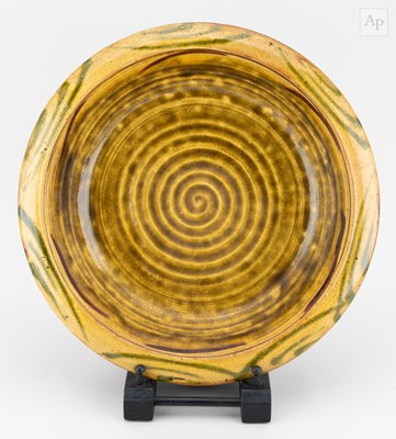 Lot 138 - CLIVE BOWEN (born 1943); a large slipware dish...