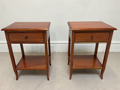 Lot 75 - A pair of reproduction mahogany single drawer...
