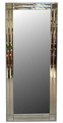 Lot 21 - A decorative modern silvered wall mirror of...