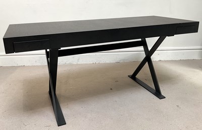 Lot 46 - A contemporary ebonised desk/table.