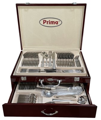 Lot 1081 - PRIMA; a modern cased twelve setting canteen...