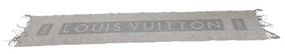 Lot 658 - LOUIS VUITTON; a two-tone grey cashmere scarf,...