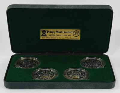 Lot 1723 - POBJOY MINT LTD; a cased 925 silver proof four-...