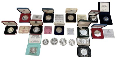 Lot 1674 - A collection of assorted silver and silver...