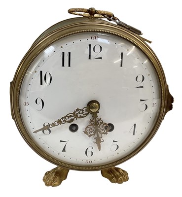 Lot 203 - A late 19th century French gilt brass drum...