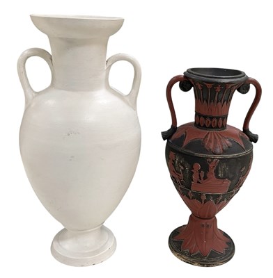 Lot 791 - An early 20th century black and maroon painted...