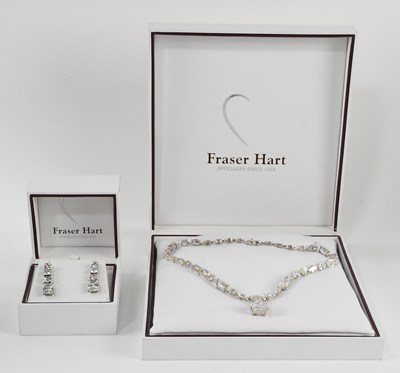 Lot 1560 - FRASER HART; a cased 925 silver crystal glass...