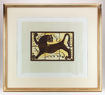 Lot 58 - BERNARD LEACH (1887-1979); 'Lion Tile', a...