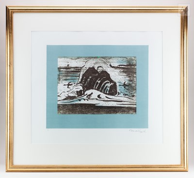 Lot 57 - BERNARD LEACH (1887-1979); 'Cornish Coast Tile'...