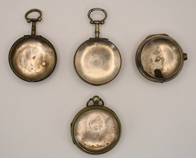 Lot 1819 - Three 18th/19th century hallmarked silver...