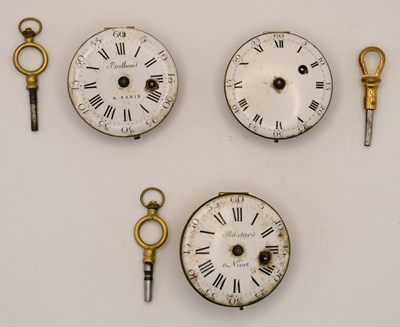 Lot 1850 - Three assorted French 19th century pocket/fob...