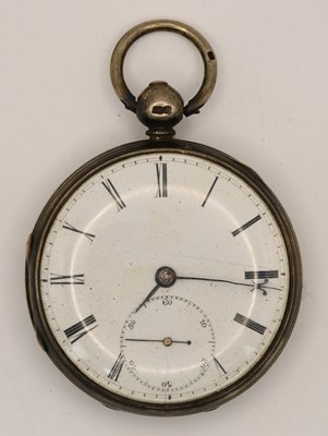 Lot 1824 - A Victorian hallmarked silver cased open face...
