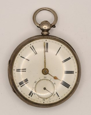 Lot 1826 - A Victorian hallmarked silver cased open face...