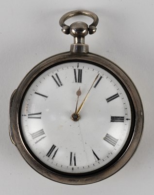 Lot 1832 - A George III hallmarked silver cased open face...