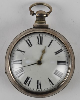 Lot 1833 - A George IV hallmarked silver pair cased open...