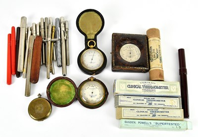 Lot 235 - J CASARTELLI & SON; a pocket barometer, cased,...