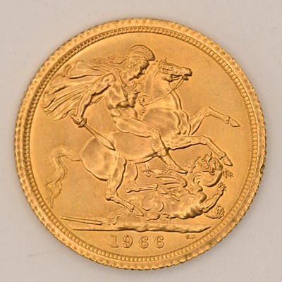 Lot 1629 - An Elizabeth II full sovereign, 1966.