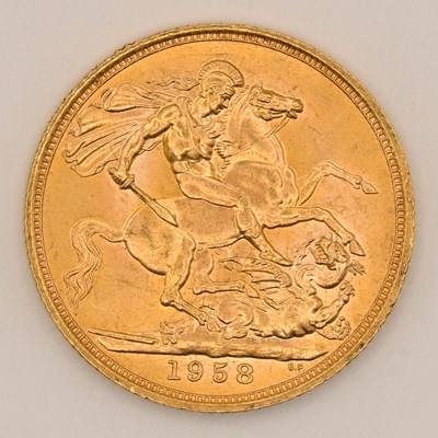 Lot 1631 - An Elizabeth II full sovereign, 1958.