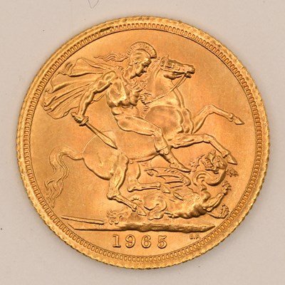 Lot 1647 - An Elizabeth II full sovereign, 1965.