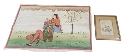 Lot 1059 - An Indian Mughal watercolour and gouache,...