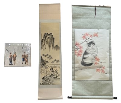 Lot 1044 - A modern Chinese watercolour on rice paper, 16....