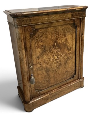 Lot 81 - A Victorian burr walnut and marquetry inlaid...