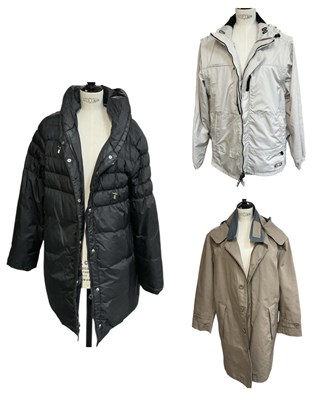 Lot 693 - DKNY; a black lady's puffer jacket coat, size...
