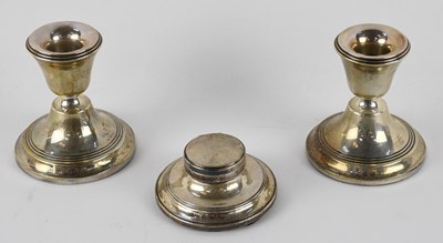 Lot 1251 - A cased pair of George V hallmarked silver...