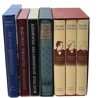 Lot 608 - FOLIO SOCIETY; five books by Mark Twain,...