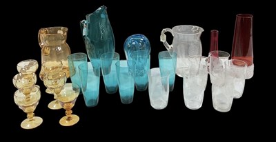 Lot 825 - WHITEFRIARS; a mid century pitcher jug, height...