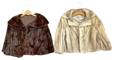 Lot 694 - Two vintage fur coats comprising a silver fox...