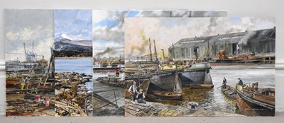 Lot 1521 - EDGAR HODGES (1928-2025); four oils on board,...