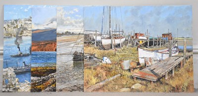 Lot 1541 - EDGAR HODGES (1928-2025); four oils on board...