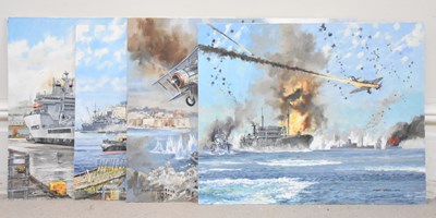 Lot 1490 - EDGAR HODGES (1928-2025); four oils on board...
