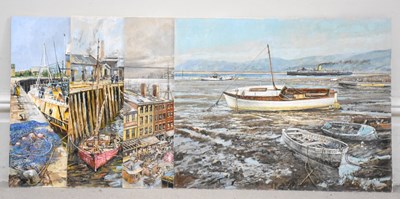 Lot 1498 - EDGAR HODGES (1928-2025); four oils on board...