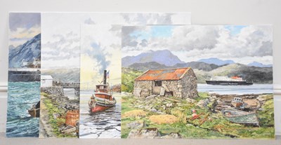 Lot 1496 - EDGAR HODGES (1928-2025); four oils on board,...