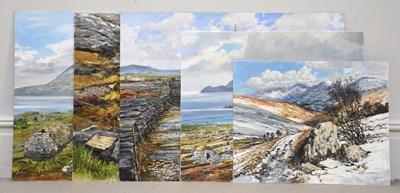 Lot 1492 - EDGAR HODGES (1928-2025); three oils on board...