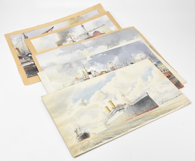 Lot 1493 - EDGAR HODGES (1928-2025); five watercolours,...