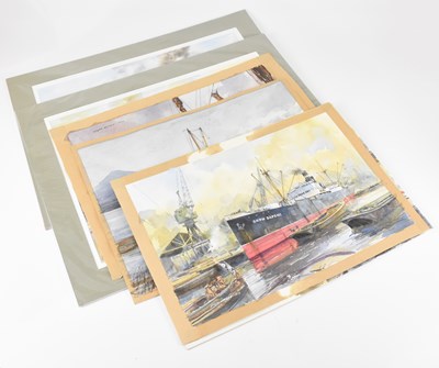 Lot 1538 - EDGAR HODGES (1928-2025); six watercolours,...