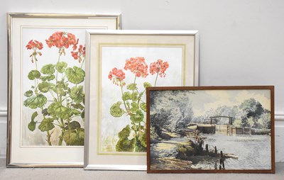 Lot 1524 - EDGAR HODGES (1928-2025); two watercolours,...