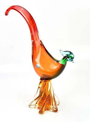Lot 1258 - A Murano glass pheasant, height 47cm.