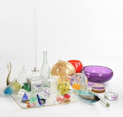 Lot 1461 - A collection of coloured glass including...