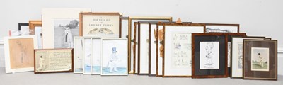 Lot 699 - A collection of cricket related prints and...