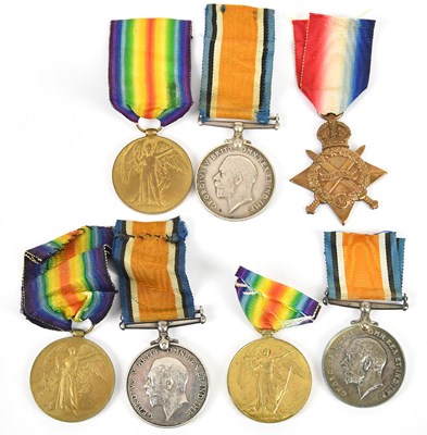 Lot 1205 - Three WWI medal pairs, awarded to 150266...