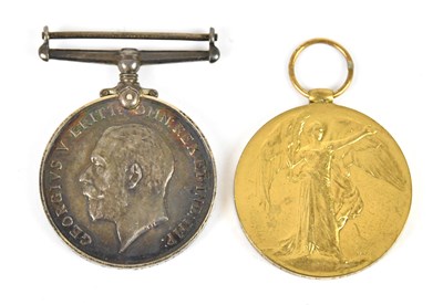 Lot 1174 - A WWI British War Medal and Victory Medal,...