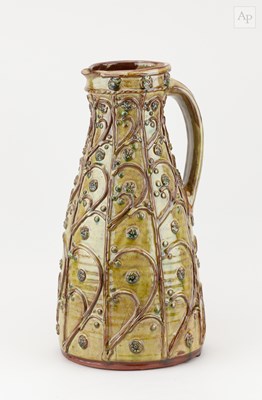 Lot 197 - DOUG FITCH (born 1964); a tall slipware jug...