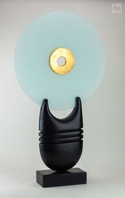 Lot 476 - PETER HAYES (born 1946); a large frosted glass...