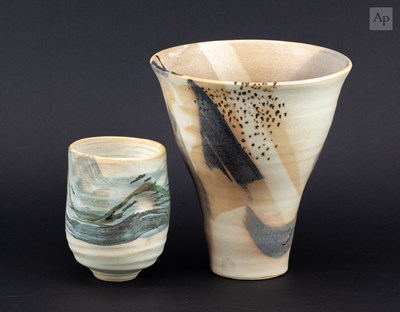 Lot 363 - KYRA CANE (born 1962); a stoneware vase of...