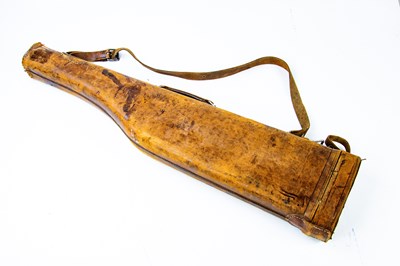 Lot 658 - A leather leg o' mutton breakdown gun case,...