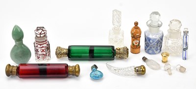 Lot 357 - A small collection of scent bottles, including...